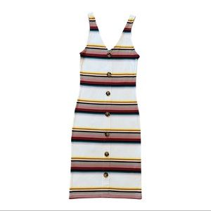 Midi length ribbed dress